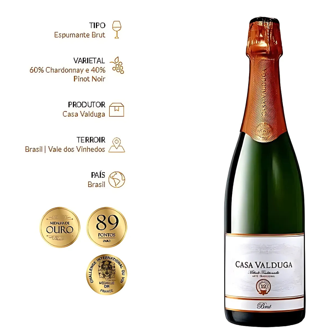 Casa Valduga Mini Arte Brut Sparkling Wine 11.5% 375ml